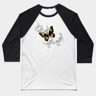 Bullet With Butterly Wings In Flight Baseball T-Shirt